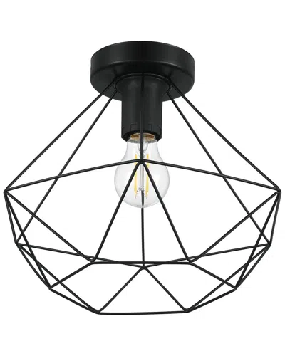 EGLO EGLO TARBES 1 LIGHT CEILING LIGHT WITH BLACK FINISH & GEOMETRIC METAL SHADE