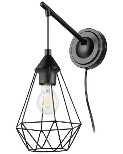 EGLO EGLO TARBES 1 LIGHT OPEN FRAME GEOMETRIC WALL LIGHT WITH MATTE BLACK FINISH