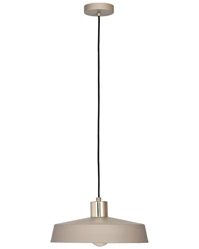 EGLO EGLO VALDIOLA 1 LIGHT PENDANT WITH SAND COLORED FINISH & BRUSHED POLISHED BRASS ACCENT
