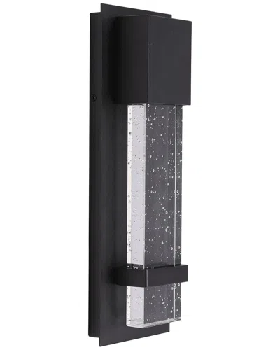 EGLO EGLO VENECIA 1 LIGHT INTEGRATED LED OUTDOOR WALL LIGHT WITH BLACK FINISH & CLEAR SEEDED GLASS