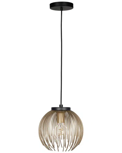 EGLO EGLO VENEZUELA 1 LIGHT MINI PENDANT WITH BLACK FINISH & MATTE GOLD METAL SHADE