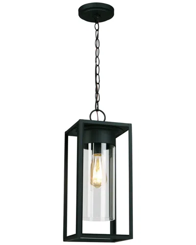 EGLO EGLO WALKER HILL 1 LIGHT OUTDOOR PENDANT WITH MATTTE BLACK FINISH & CLEAR GLASS