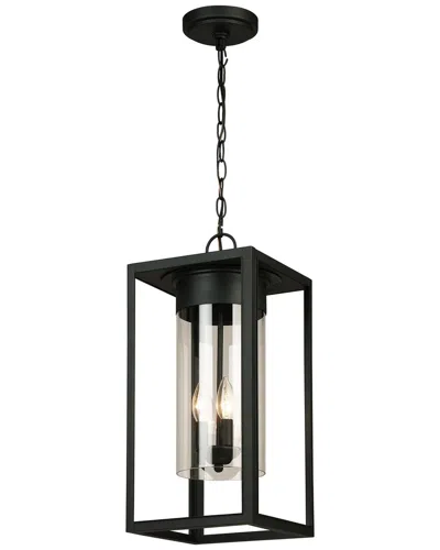 EGLO EGLO WALKER HILL 3 LIGHT OUTDOOR PENDANT WITH MATTE BLACK FINISH & CLEAR GLASS
