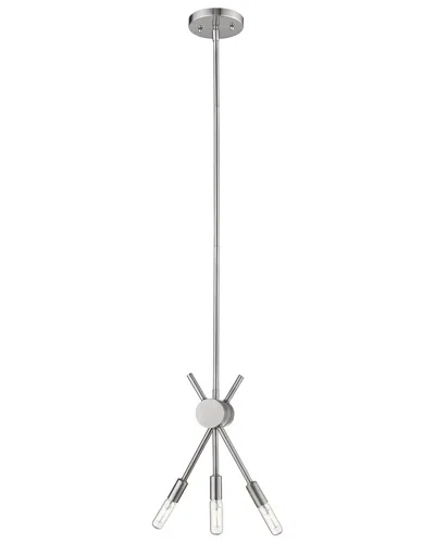 EGLO EGLO WILLSBORO 3 LIGHT OPEN BULB MINI PENDANT WITH POLISHED NICKEL FINISH & SEMI-ADJUSTABLE ARMS