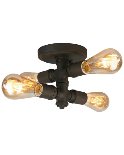 EGLO EGLO WYMER 4 LIGHT OPEN BULB CEILING LIGHT WITH MATTE BRONZE FINISH
