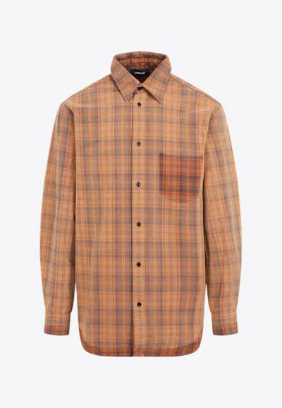 EGONLAB CHECKED LONG-SLEEVED SHIRT