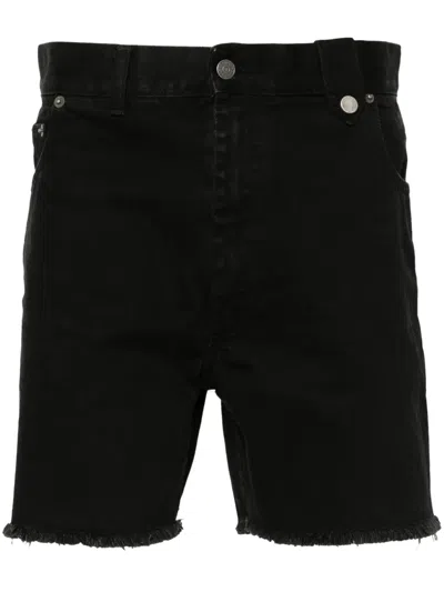 EGONLAB FRAYED-HEM DENIM SHORTS
