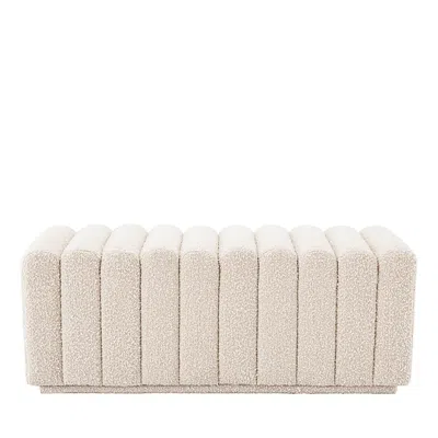 EICHHOLTZ BENTE BOUCLE CREAM BENCH