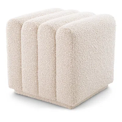 EICHHOLTZ BENTE BOUCLE CREAM STOOL