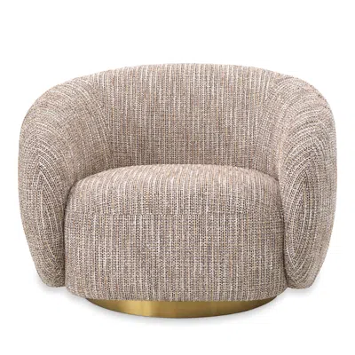 EICHHOLTZ BRICE MADEMOISELLE BEIGE SWIVEL CHAIR