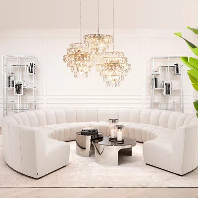 EICHHOLTZ LANDO MODULAR SOFA CHAIR, IN AVALON WHITE
