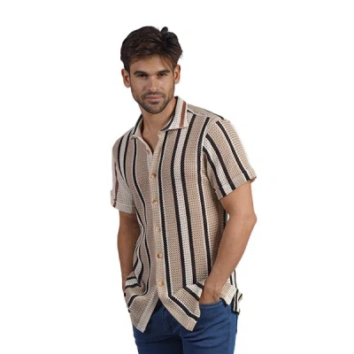 EIGHT X MEN'S NEUTRALS SAHARA SHORT SLEEVE BUTTON UP SHIRT