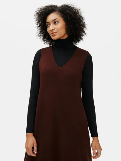 EILEEN FISHER LUXE MERINO STRETCH DRESS IN RESPONSIBLE WOOL