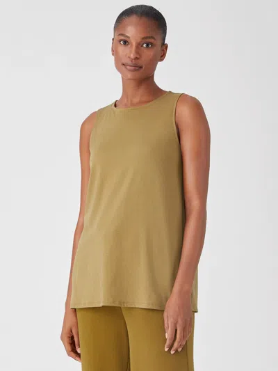 EILEEN FISHER ORGANIC COTTON EASY JERSEY ROUND NECK TANK