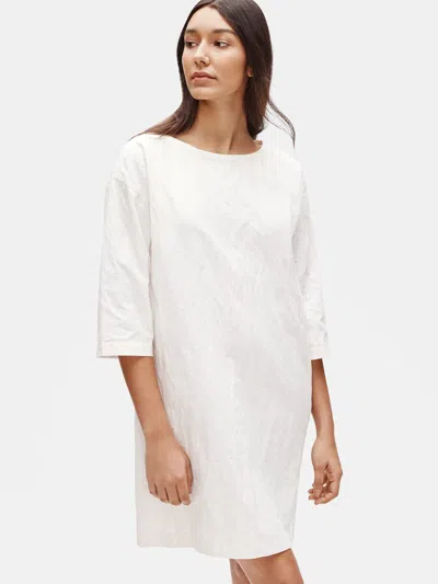 EILEEN FISHER ORGANIC COTTON STEEL SHIFT DRESS
