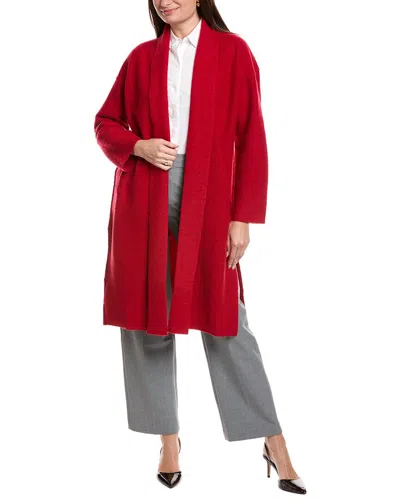 EILEEN FISHER EILEEN FISHER PETITE HIGH COLLAR WOOL COAT