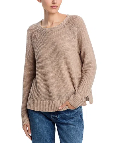 EILEEN FISHER LINEN COTTON SLUB RAGLAN SLEEVE SWEATER