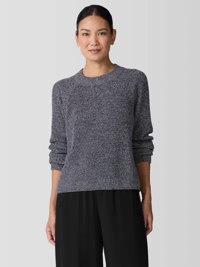 EILEEN FISHER RECYCLED COTTON TWIST MOCK NECK TOP