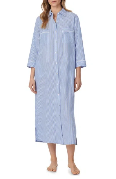 EILEEN WEST EILEEN WEST COTTON LAWN LONG SLEEP SHIRTDRESS