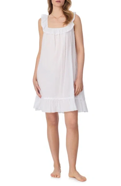 EILEEN WEST EILEEN WEST SWISS DOT SLEEVELESS COTTON CHEMISE NIGHTGOWN