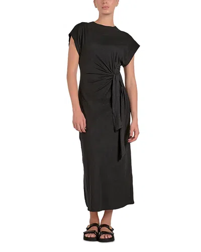 ELAN CAP SLEEVE SIDE TIE MIDI DRESS