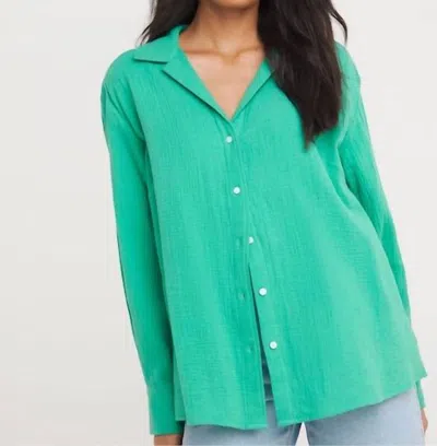 ELAN CHEESECLOTH SHIRT IN GREEN
