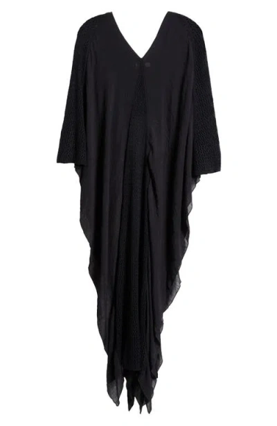 ELAN ELAN OPEN STITCH DETAIL COVER-UP CAFTAN DRESS