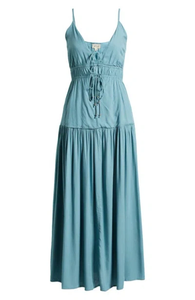 ELAN ELAN TIE FRONT COVER-UP MAXI DRESS