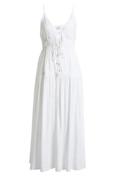 ELAN ELAN TIE FRONT COVER-UP MAXI DRESS