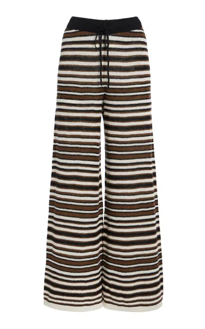 ELCE EXCLUSIVE AURA KNIT LINEN WIDE-LEG PANTS