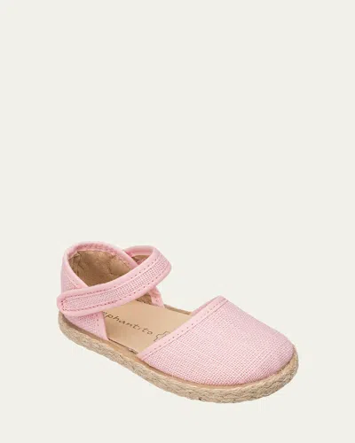 ELEPHANTITO GIRL'S LINEN CLASSIC ESPADRILLE SANDALS, BABY/TODDLER/KID