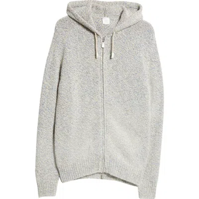 ELEVENTY ELEVENTY DONEGAL TWEED FULL ZIP HOODED SWEATER