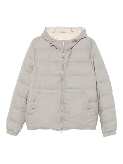 ELEVENTY HOODED QUILTED COAT