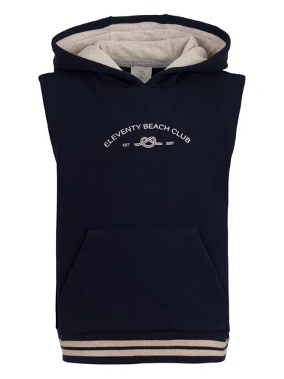 ELEVENTY LOGO-PRINT HOODIE