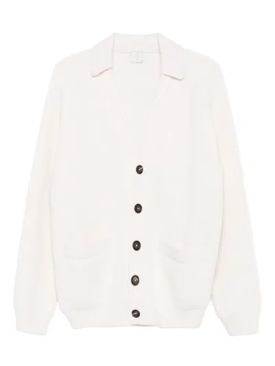 ELEVENTY RIBBED COLLAR CARDIGAN