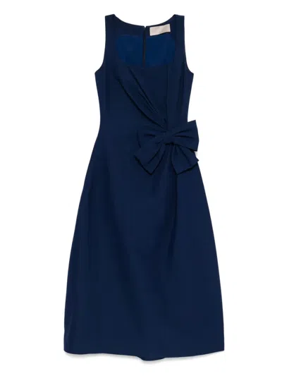 ELIE SAAB BOW-DETAIL MIDI DRESS