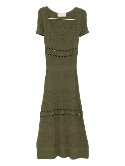 ELIE SAAB CUT-OUT MIDI DRESS