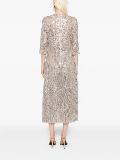 ELIE SAAB EMBROIDERED MIDI DRESS