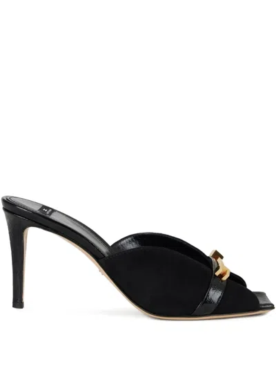 ELISABETTA FRANCHI 80MM RIVIERA JEWELED-LOGO SANDALS