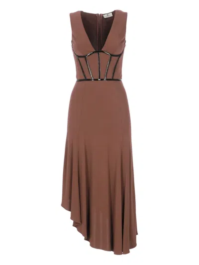 ELISABETTA FRANCHI ASYMMETRIC DRESS