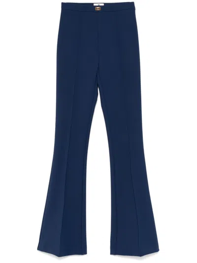 ELISABETTA FRANCHI CREPE FLARED TROUSERS