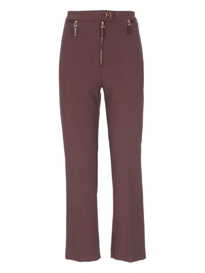 ELISABETTA FRANCHI CROPPED STRAIGHT-LEG TROUSERS
