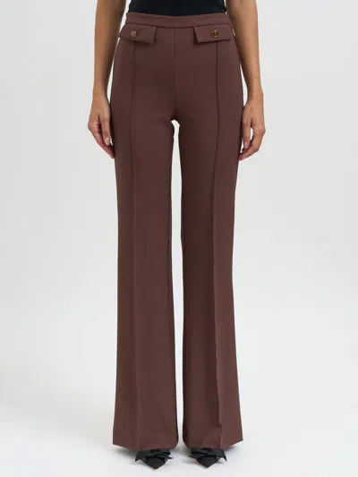 ELISABETTA FRANCHI ELISABETTA FRANCHI DOUBLE CREPE PALAZZO TROUSERS