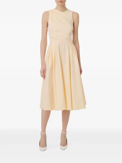 ELISABETTA FRANCHI DRAPED MIDI DRESS