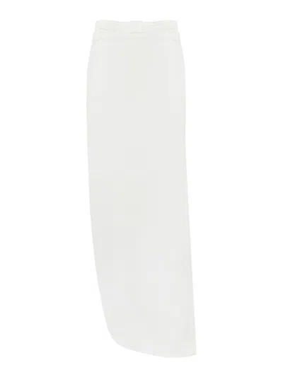 ELISABETTA FRANCHI CREPE SKIRT WITH SATIN BOW