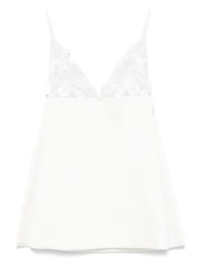 ELISABETTA FRANCHI FLORAL-APPLIQUÉ MINI DRESS