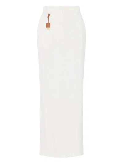 ELISABETTA FRANCHI GABARDINE MIDI SKIRT