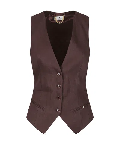 ELISABETTA FRANCHI ELISABETTA FRANCHI GABARDINE WAISTCOAT