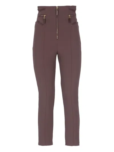 ELISABETTA FRANCHI HIGH-WAISTED CROPPED TROUSERS