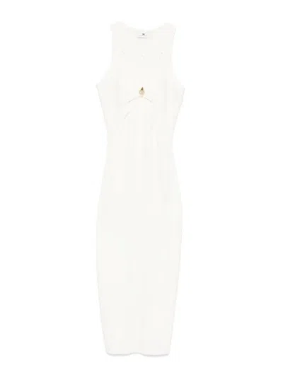 ELISABETTA FRANCHI VESTIDO MIDI - CREMA